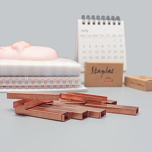 NatSumeBasics Rose Gold Staples for Desk Stapler, 1000 Per Pack, 3 Pack Total (Rose Gold)  
NatSumeBasics 3000 Rose Gold