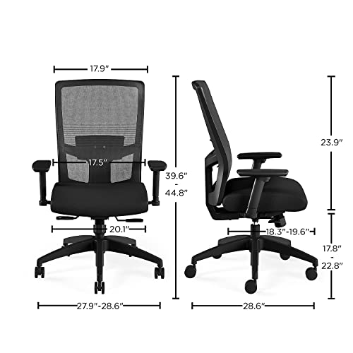 STAPLES Workplace Series 500 Fabric Task Chair Black for Office Adjustable Lumbar Support 2D Arms
| STAPLES 2846119 Wor