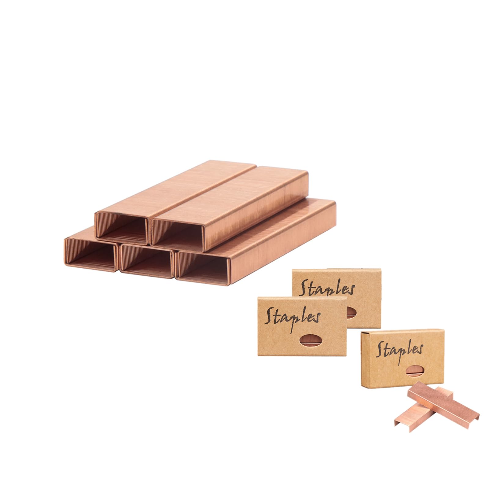 NatSumeBasics Rose Gold Staples for Desk Stapler, 1000 Per Pack, 3 Pack Total (Rose Gold)  
NatSumeBasics 3000 Rose Gold