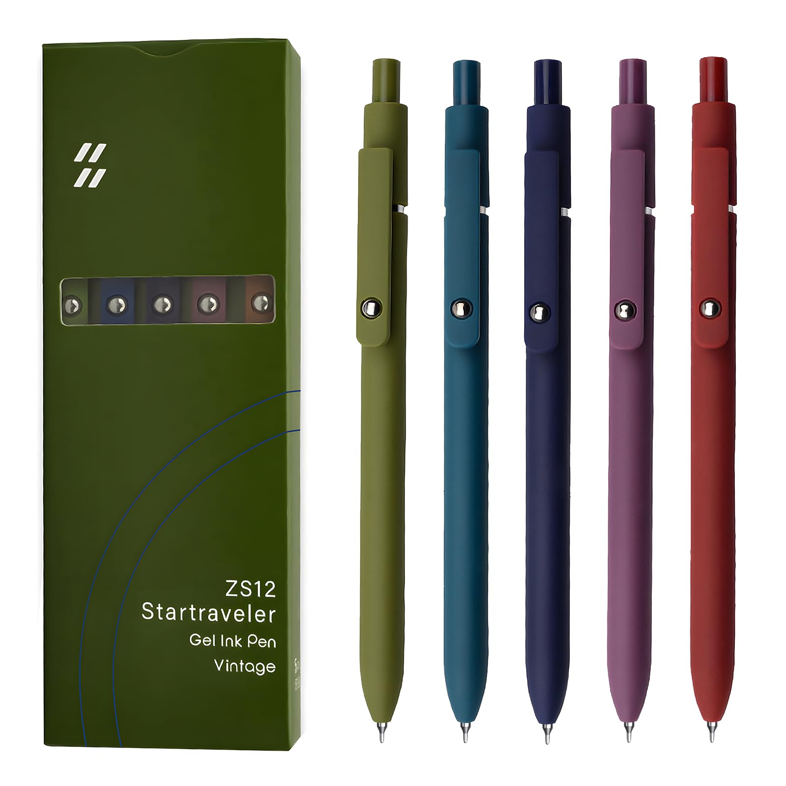 High-End Series 5 Pcs 0.5mm Black Gel Pen for Journaling and Note Taking
| Fine Point Silicone Grip Gel Pen with Metal