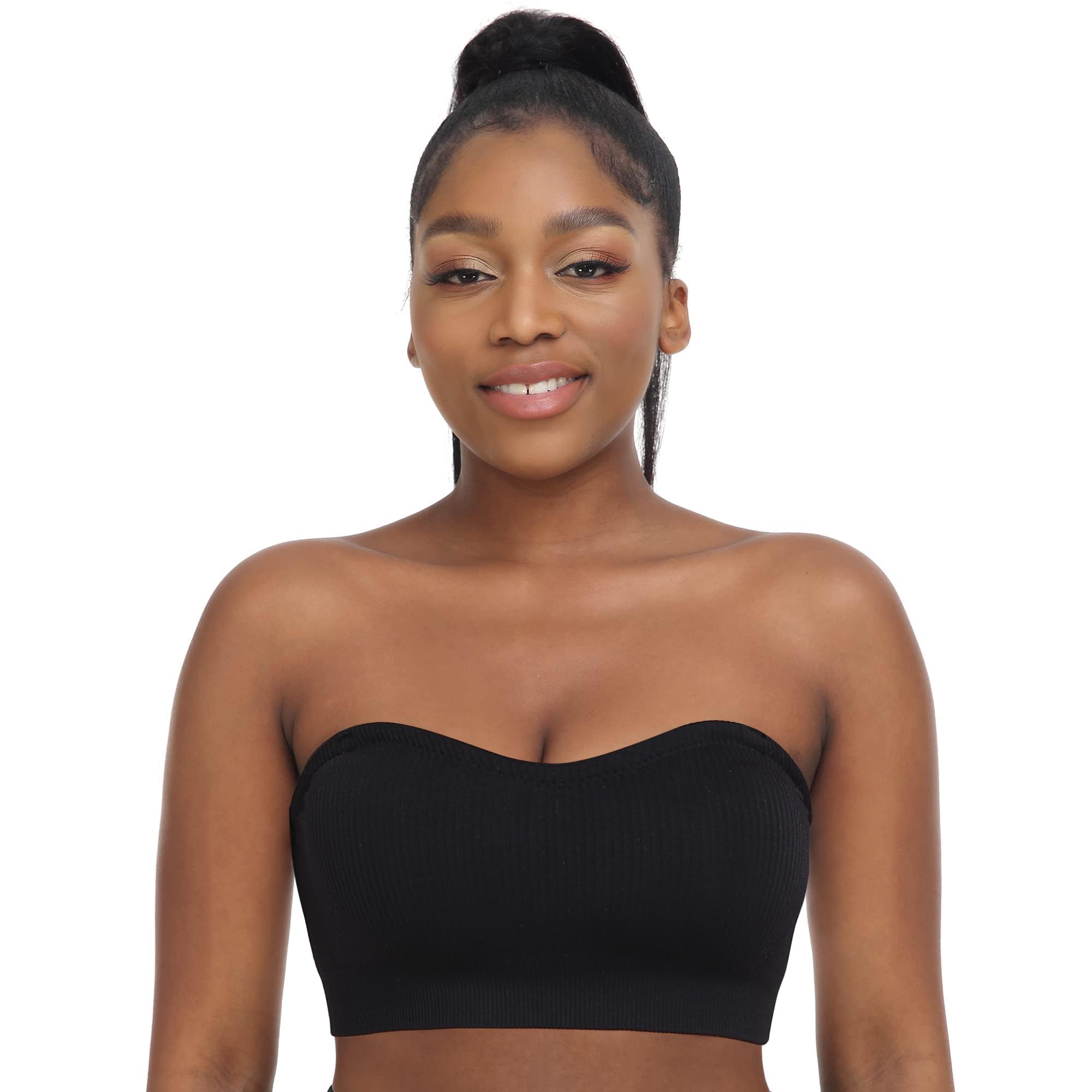 Zimcti Comfortable Silicone Bandeau Bra for Women Non-Slip
| Zimcti Seamless Tube Bralette for Women Strapless Comforta