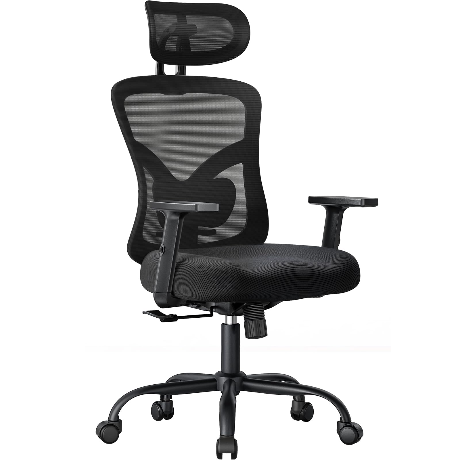 Noblewell Ergonomic Office Chair for Home Office, Adjustable Armrests, 130° Rocking Tilt, Padded Lumbar Support