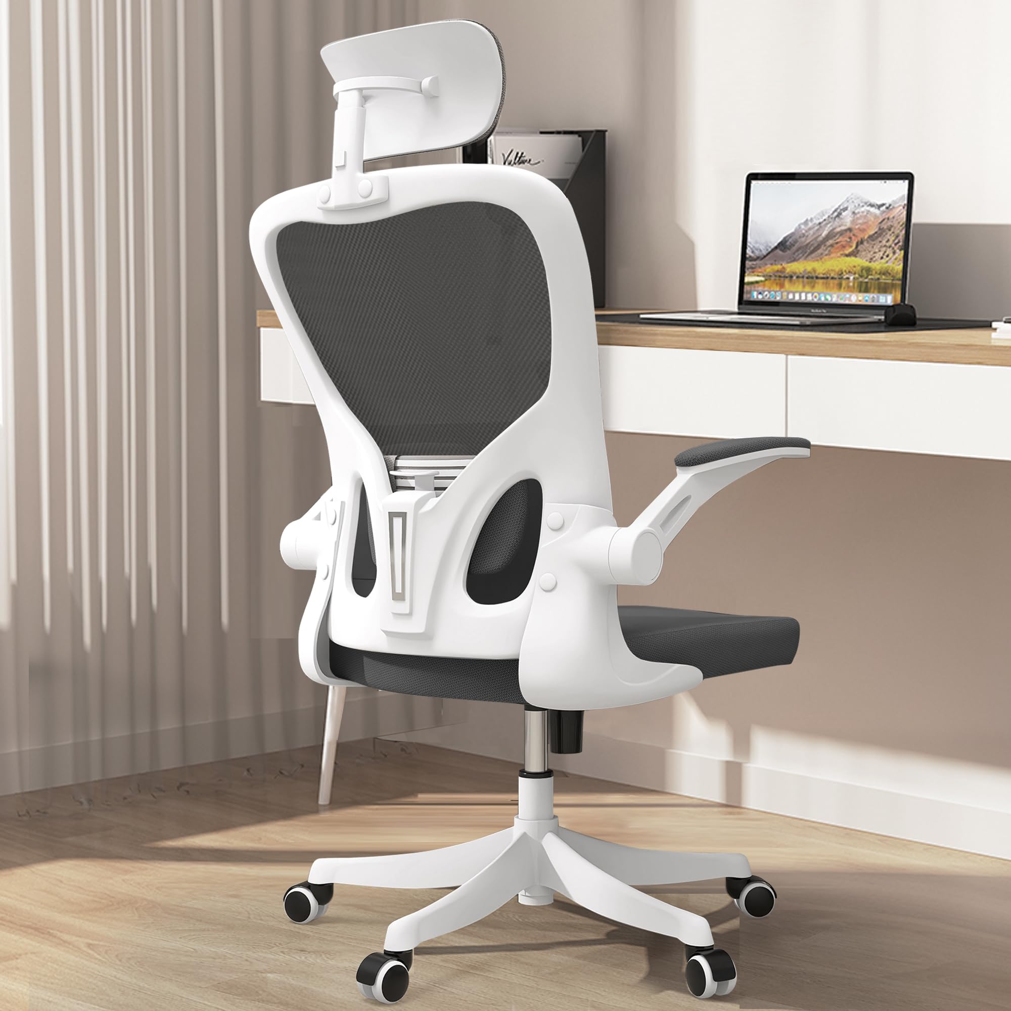  Monhey Ergonomic Office Chair for Home Use with Lumbar Support and Flip Up Arms
| Monhey 3D Headrest Office Chair with 