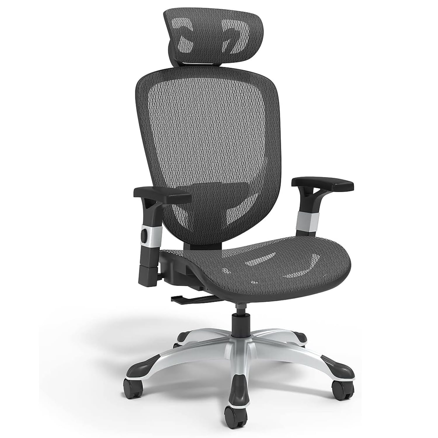  STAPLES Hyken Ergonomic Swivel Task Chair, Breathable Mesh and Lumbar Support, Perfect for Home and Office, Black
| STA