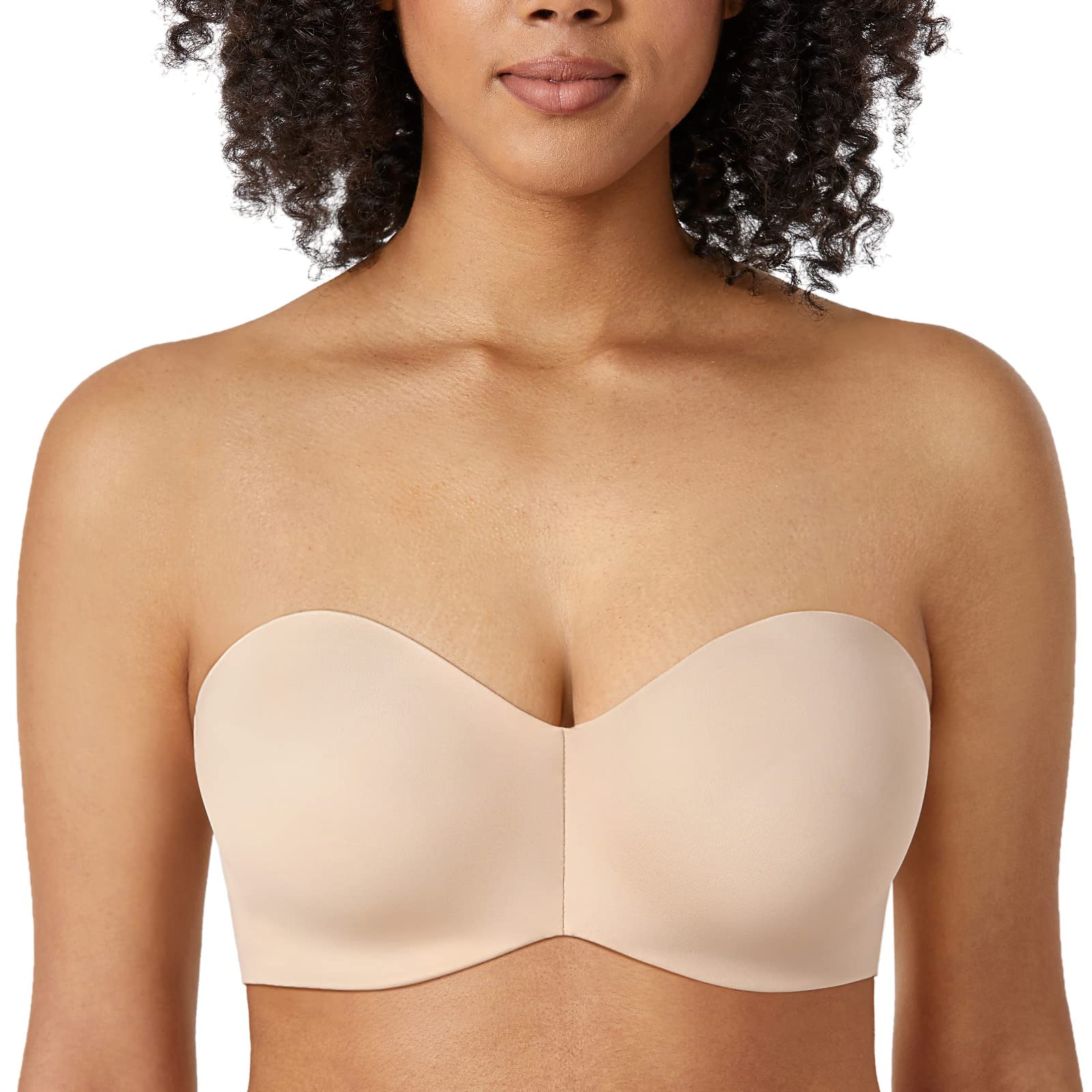 Delimira Women's Strapless Silicone-Free Minimizer Bandeau Bra for Plus Size
| Delimira Women's Plus Size Strapless Min