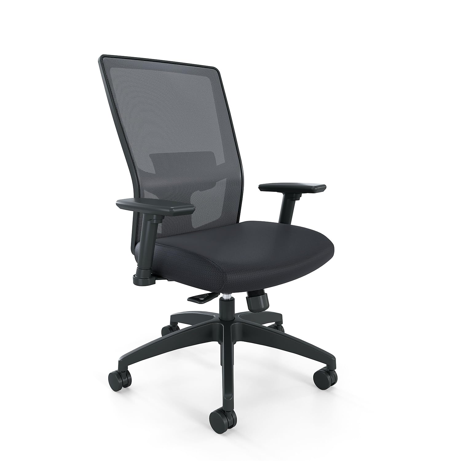STAPLES Workplace Series 500 Fabric Task Chair Black for Office Adjustable Lumbar Support 2D Arms
| STAPLES 2846119 Wor