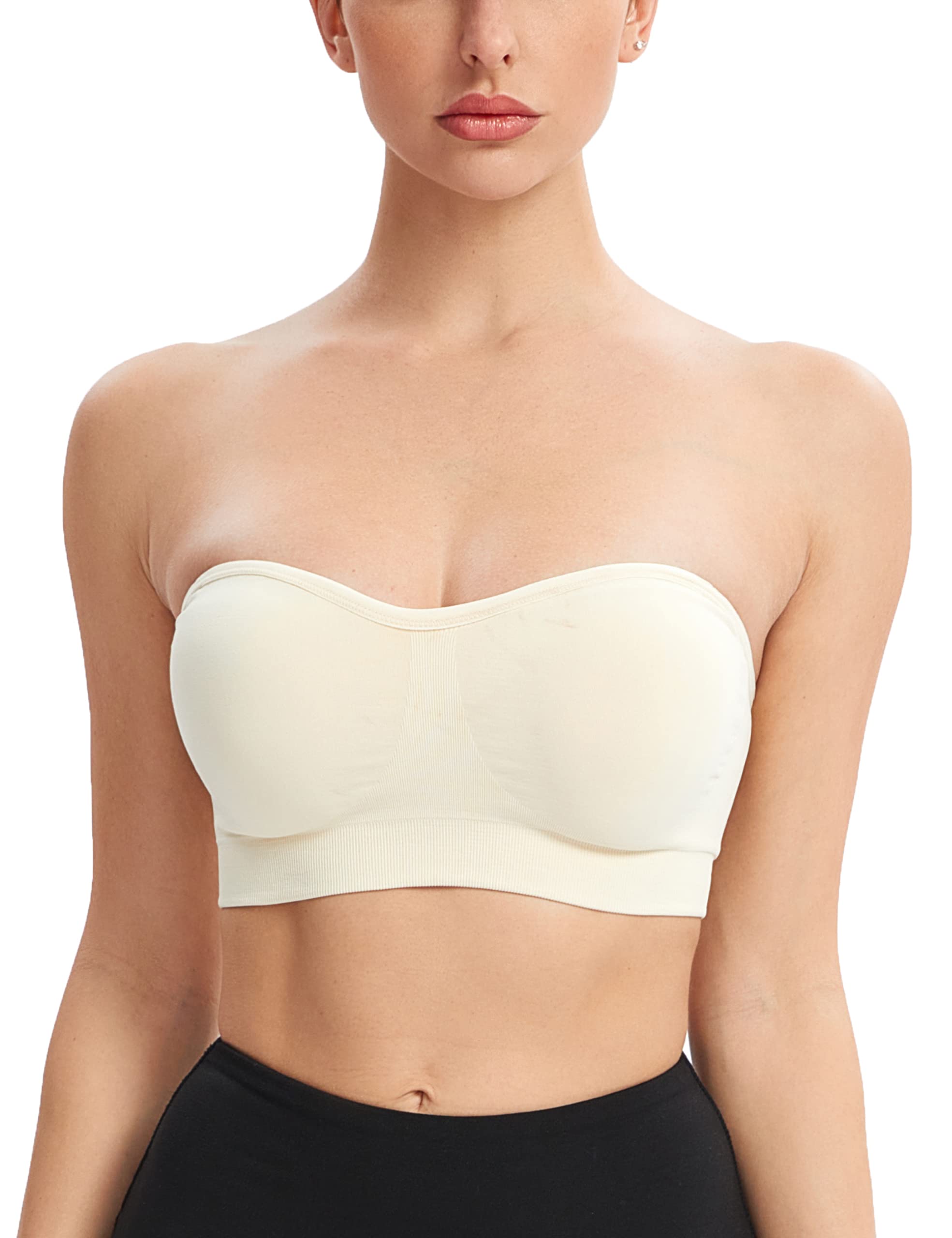 Non-Slip Silicone Bandeau Bralette for Women
| Padded Seamless Wireless Strapless Tube Top Bra for Women
| Women's Non-